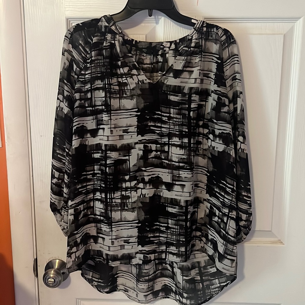 Vera Wang Sheer Blouse Large